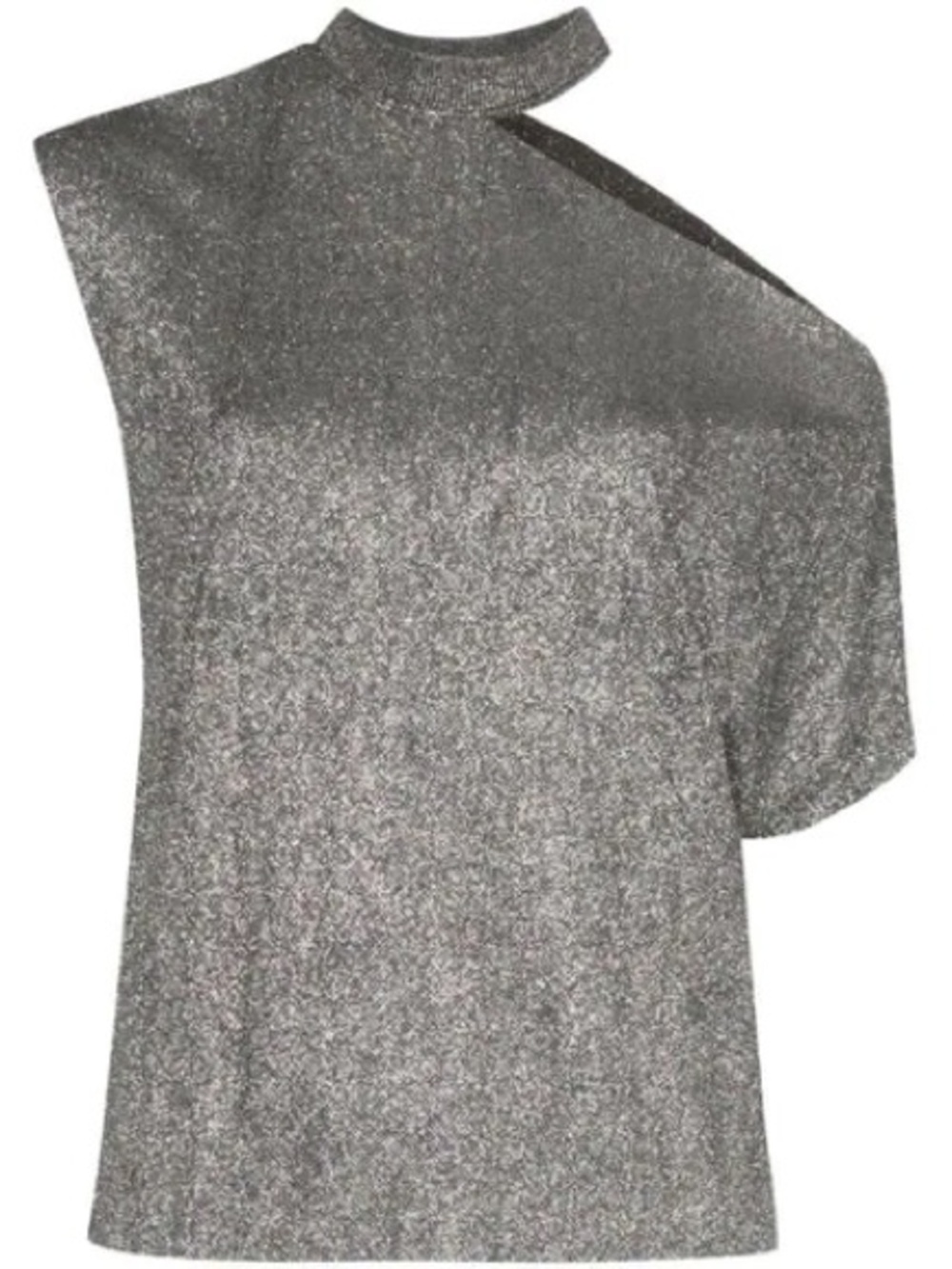 RTA Silver Metallic Sparkle Cutout Top